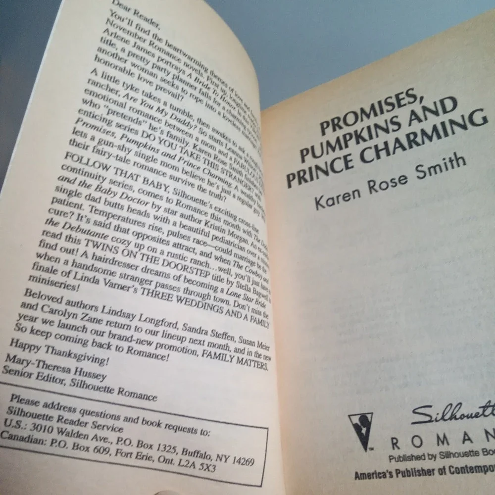 Promises Pumpkins and Prince Charming Karen Rose Smith Silhouette Romance 1998